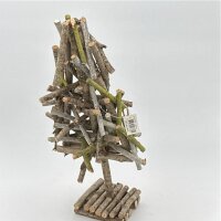 Pinien Holzbaum natur/grün 40 cm