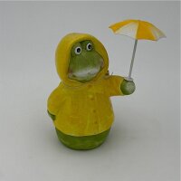 Poly Frosch mit Schirm H 13 Cm