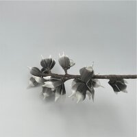 Schaum-Blumenzweig grau/weiss,70 Cm