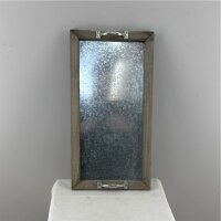 Tablett Holz-Metall 50 x 26 Cm