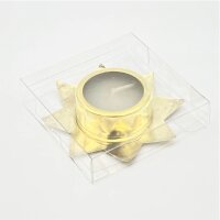 Teelichthalter Stern 8 cm gold