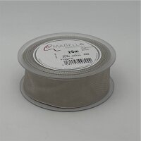 Drahtkantenband hell-taupe 40 MM 25 Mtr