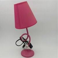 Metall-Tischlampe m.Polyschirm Pink