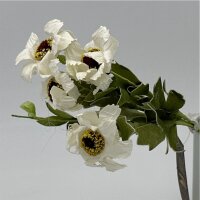 Papierblumenbouqet "Anemone" 30 cm, weiss