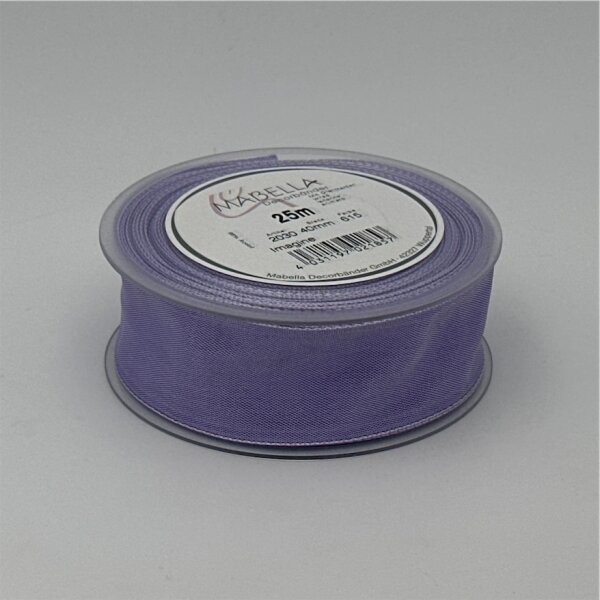 Drahtkantenband 40 MM violett 25 Mtr farbe 615