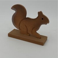 Eichhörnchen auf Platte 11x4x9cm, braun