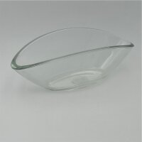 Glasschale oval L.25,5 ,B 12 cm