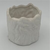Blumentopf keramik weiss 14x13 cm