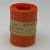Papier Raffia orange 150 Mtr