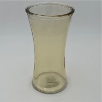 Glas Vase X orange/gelb H 20 D 10 cm