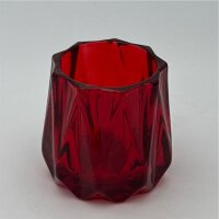 Teelichtglas Juwel rot 7,5 Cm