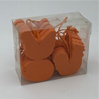 Hahn-Huhn-Ei Hänger, 12 St 5 x 6 cm, orange