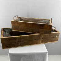 Recycel Holzbox 2 Set 25x60/ 19,5x40 cm