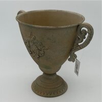 Metall Pokal 25 Cm antik-grün