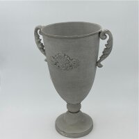 Metall-Pokal H 34 Cm,antik-grau