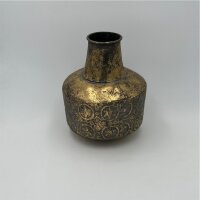 Vase Metall antique gold 16 x 20 Cm
