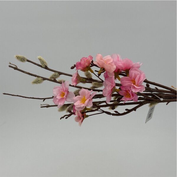 Pfirsichblüten-Weidenkätzchenbund pink 43 Cm