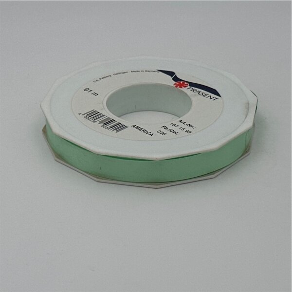 Ringelband 15 mm mintgrün 91 Mtr