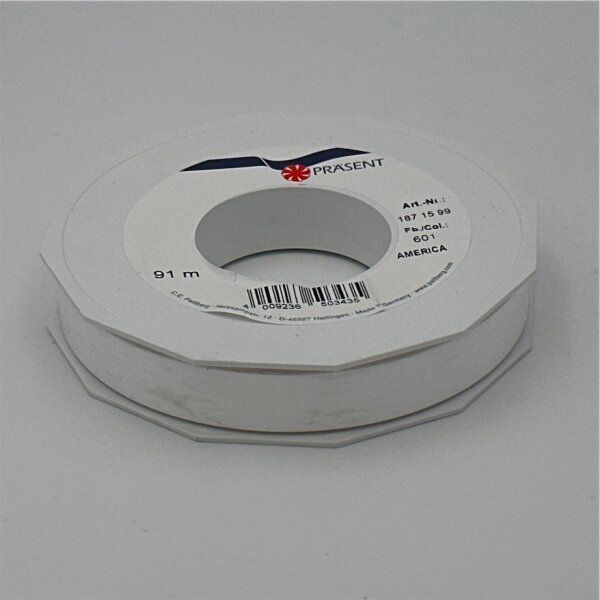 RINGELBAND 15 MM WEISS 91 M