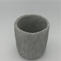 Keramikvase Zylinder D 15 H 18 cm grau